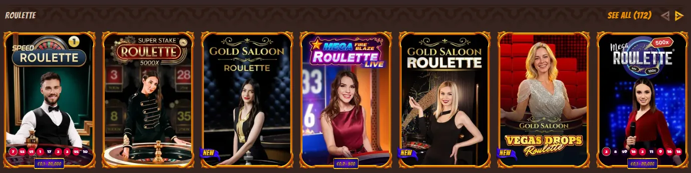 Live roulette aanbod in Alawin Casino
