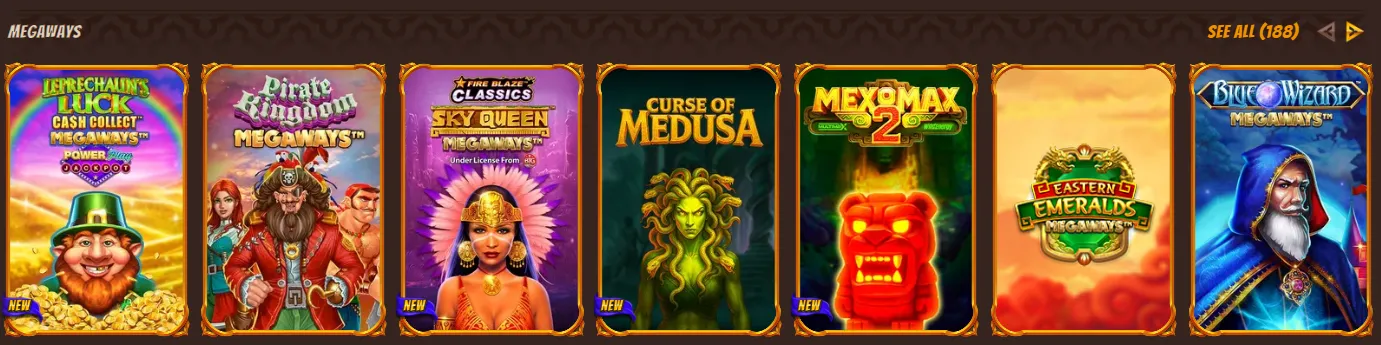 Megaways categorie op Alawin Casino