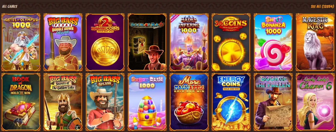 Overzicht van slots in Alawin Casino
